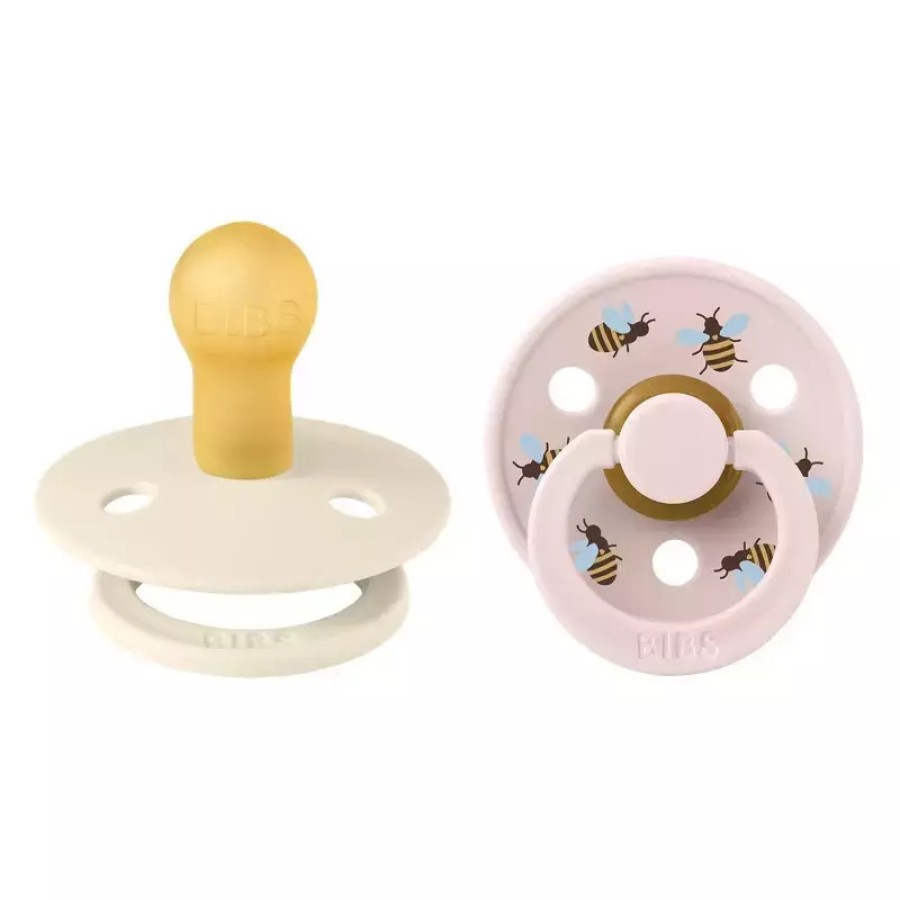 Bibs Πιπίλες Studio Colour Bumblebee Ivory Mix από 100% Φυσικό Καουτσούκ 2τμχ. No1 0+ μηνών