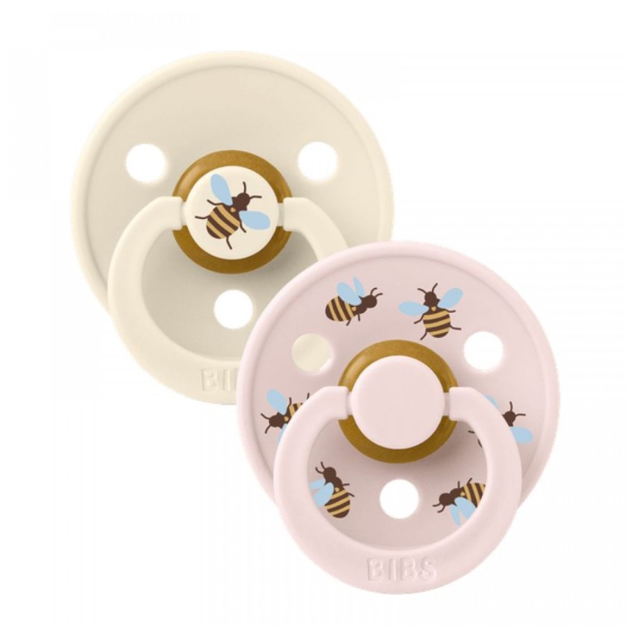 Bibs Πιπίλες Studio Colour Bumblebee Ivory Mix από 100% Φυσικό Καουτσούκ 2τμχ. No2 6+ μηνών