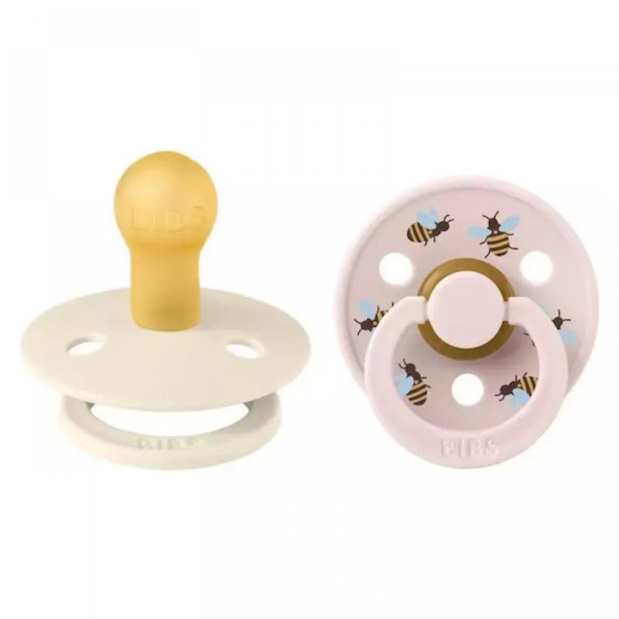 Bibs Πιπίλες Studio Colour Bumblebee Ivory Mix από 100% Φυσικό Καουτσούκ 2τμχ. No2 6+ μηνών