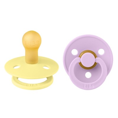 Πιπίλες Στρογγυλές Bibs Colour Sunshine/Violet Sky από 100% Φυσικό Καουτσούκ 2τμχ. No2 6+ μηνών