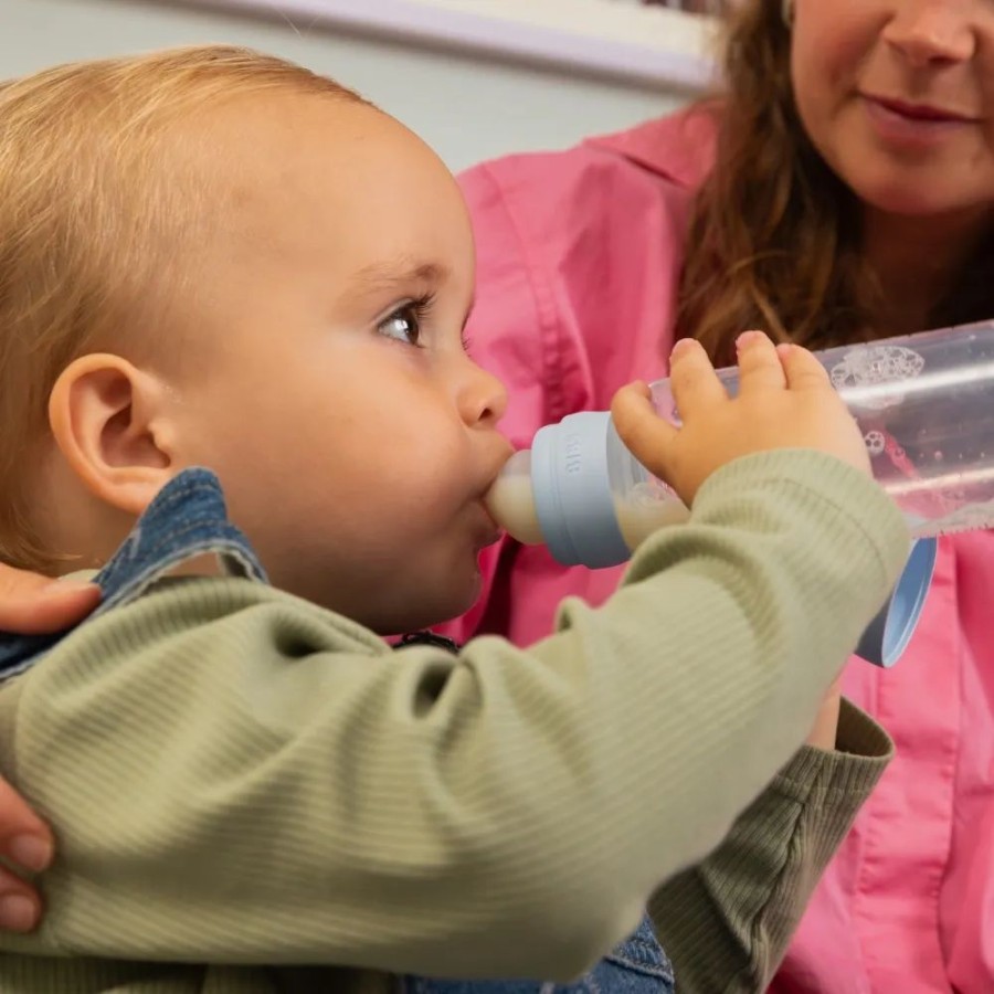 Bibs Σετ 2τμχ Πλαστικά Μπιμπερό 150ml / 270ml με Θηλές Σιλικόνης Ivory