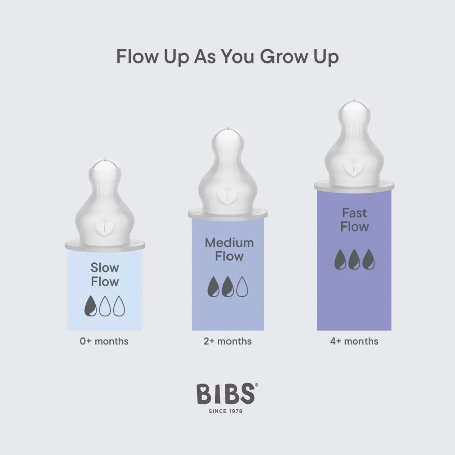 Bibs Σετ 2τμχ Πλαστικά Μπιμπερό 150ml / 270ml με Θηλές Σιλικόνης Ivory