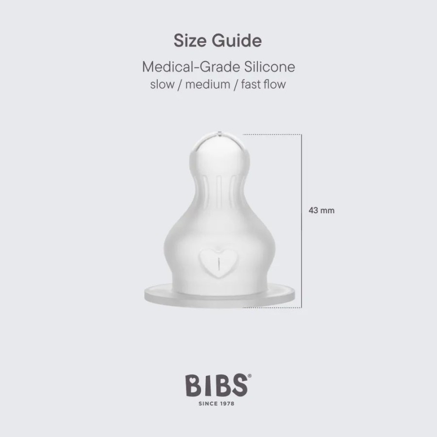 Bibs Σετ 2τμχ Πλαστικά Μπιμπερό 150ml / 270ml με Θηλές Σιλικόνης Ivory