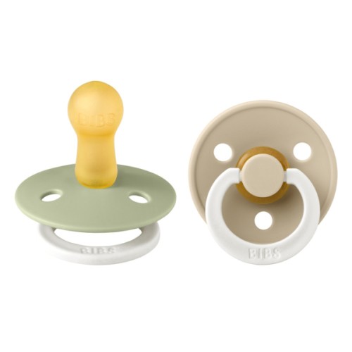 Σετ Πιπίλες Symmetrical Bibs Colour Glow Φυσικό Καουτσούκ No2 6-18m Sage-Vanillia 2τμχ.