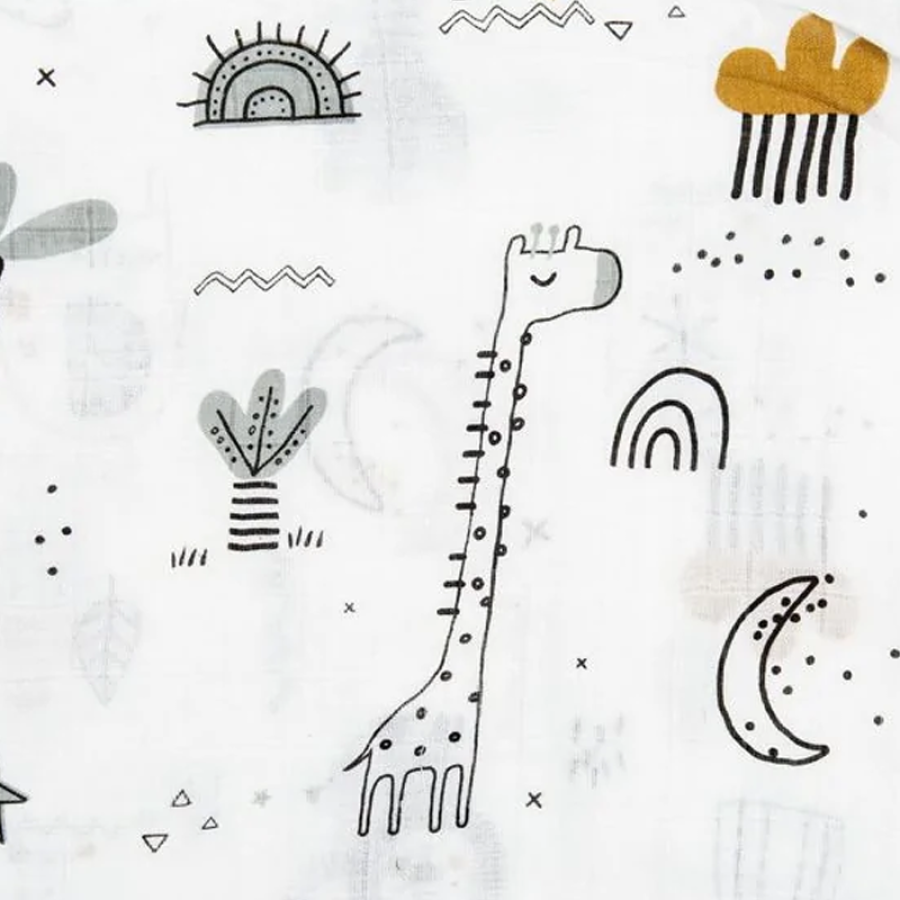 Bimbidreams Πάνα Μουσελίνα Bamboo Jungle 120x120εκ.