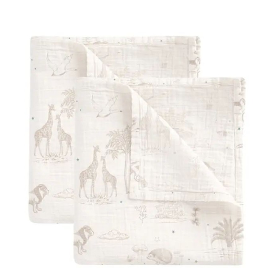 Bimbidreams Σετ 2 Πάνες Αγκαλιάς Bamboo Noe 60x60εκ.