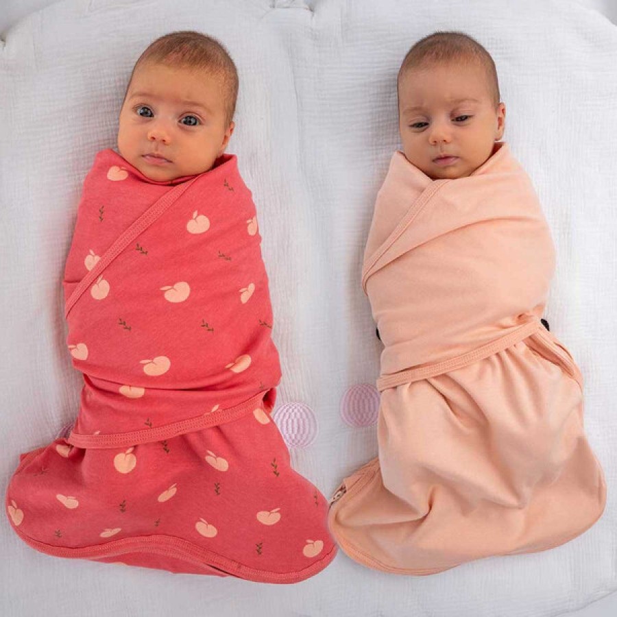 BabyBliss Υπνόσακος/Κουβέρτα Φασκιώματος BlissSnug Lovely Apples/Pink Σετ 2τμχ.