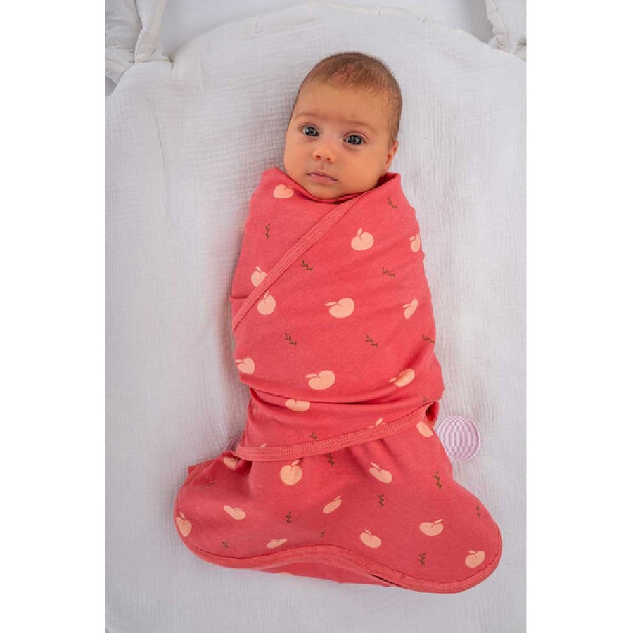 BabyBliss Υπνόσακος/Κουβέρτα Φασκιώματος BlissSnug Lovely Apples/Pink Σετ 2τμχ.