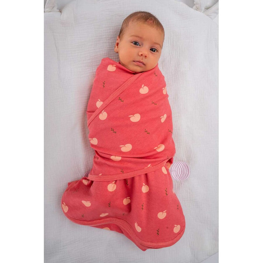 BabyBliss Υπνόσακος/Κουβέρτα Φασκιώματος BlissSnug Lovely Apples/Pink Σετ 2τμχ.