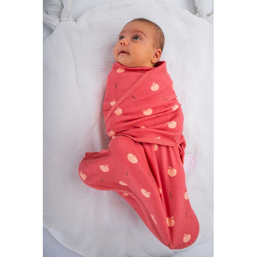 BabyBliss Υπνόσακος/Κουβέρτα Φασκιώματος BlissSnug Lovely Apples/Pink Σετ 2τμχ.