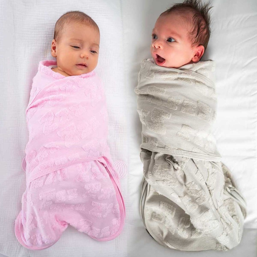 BabyBliss Υπνόσακος/Κουβέρτα Φασκιώματος BlissSnug Ροζ / Γκρι Σετ 2τμχ.