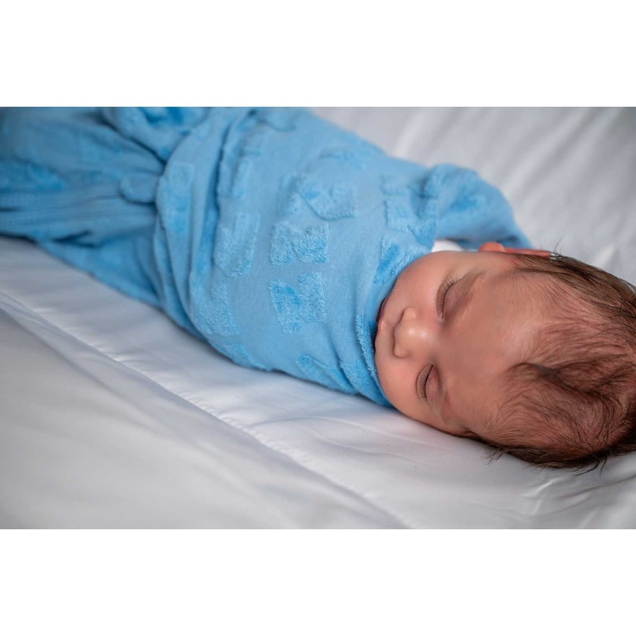 BabyBliss Υπνόσακος/Κουβέρτα Φασκιώματος BlissSnug Σιέλ / Γκρι Σετ 2τμχ.