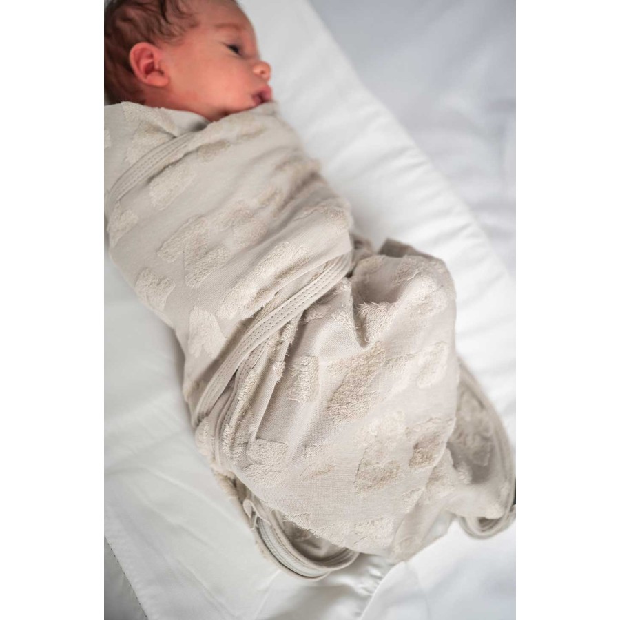 BabyBliss Υπνόσακος/Κουβέρτα Φασκιώματος BlissSnug Σιέλ / Γκρι Σετ 2τμχ.