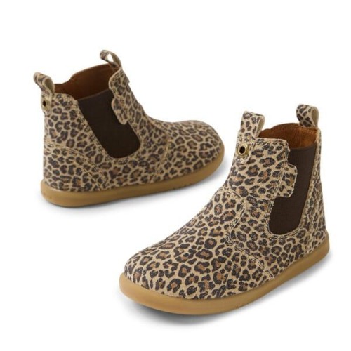 Bobux Παιδικά Δερμάτινα Μποτάκια Step Up Jodphur Boot Leopard Shimmer