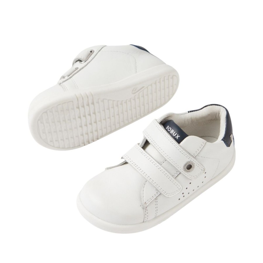 Παιδικά Δερμάτινα Sneakers Bobux iWalk Maverick White-Navy
