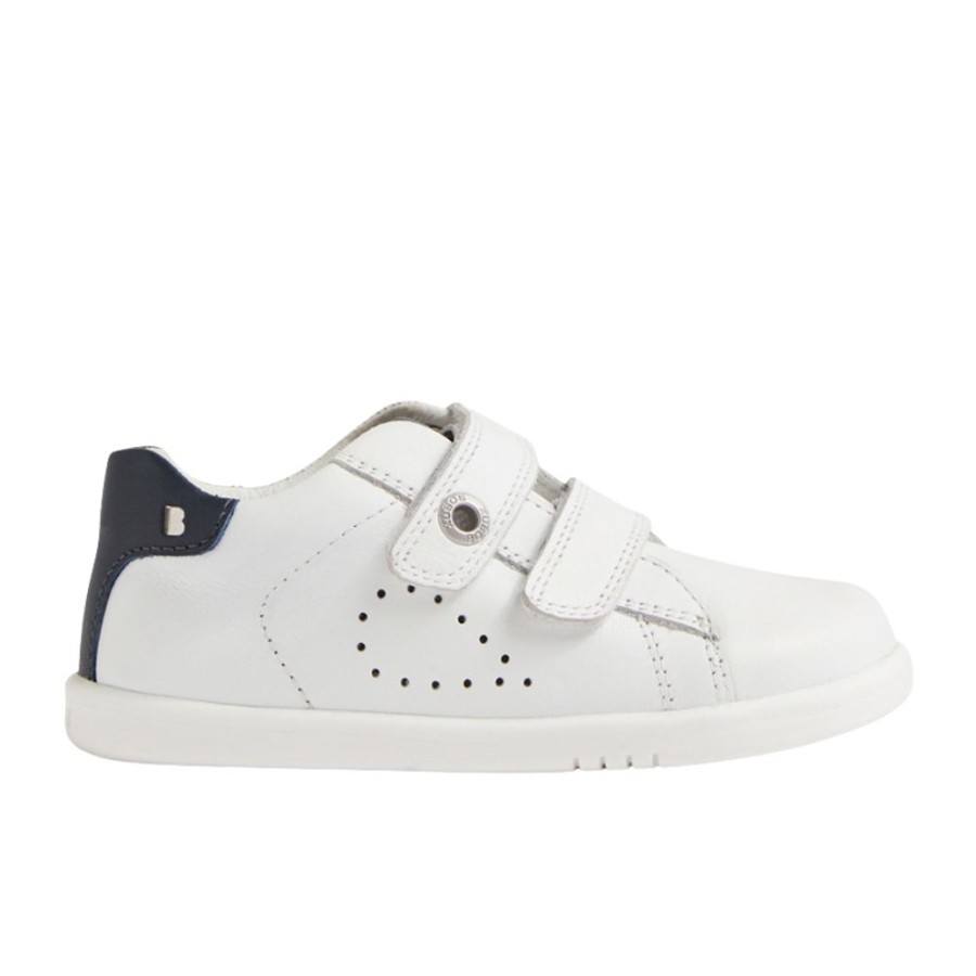 Παιδικά Δερμάτινα Sneakers Bobux iWalk Maverick White-Navy