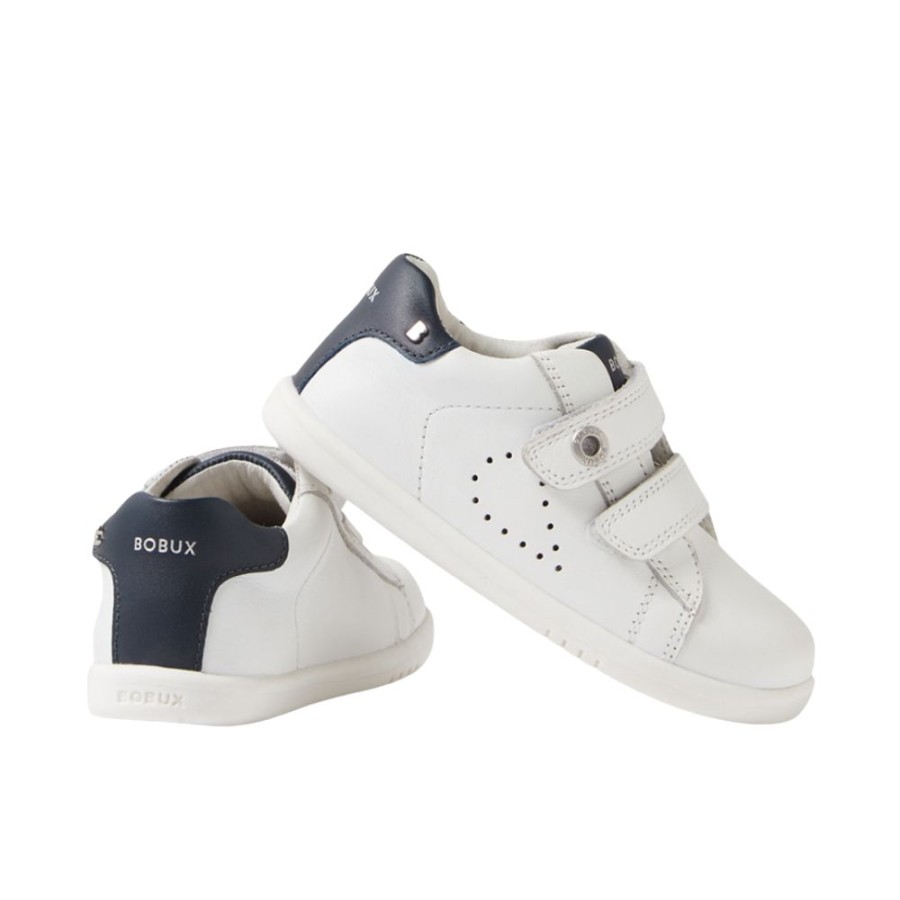 Παιδικά Δερμάτινα Sneakers Bobux iWalk Maverick White-Navy