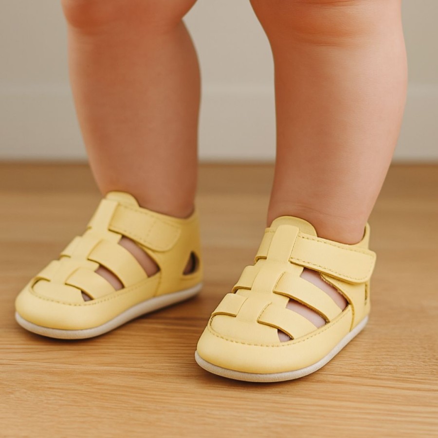 Ανατομικά Βρεφικά Παπούτσια Bobux Soft Sole Tidal Mini Pale Banana
