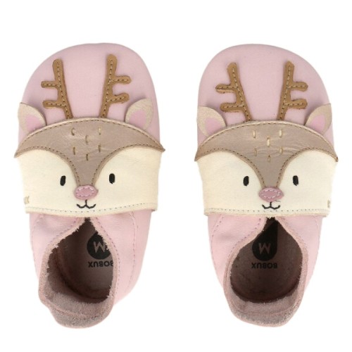 Bobux Softsole Μαλακό Δερμάτινο Ανατομικό Παπουτσάκι Fawna Rosewater