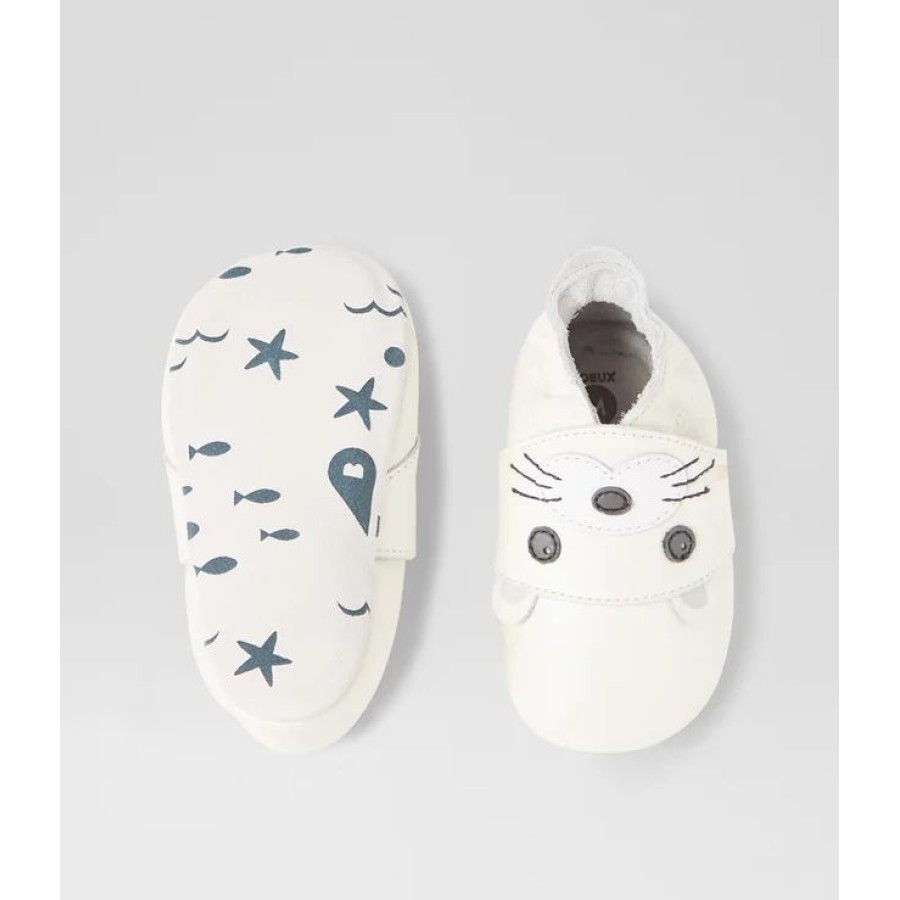 Bobux Ανατομικά Βρεφικά Παπούτσια Soft Sole White Pearlised