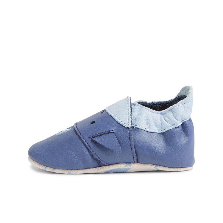 Bobux Ανατομικά Βρεφικά Παπούτσια Soft Sole Whale Blue Indigo