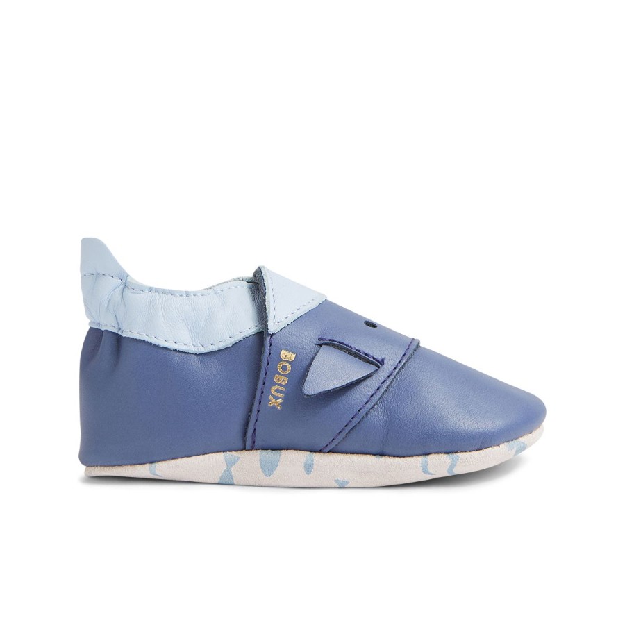 Bobux Ανατομικά Βρεφικά Παπούτσια Soft Sole Whale Blue Indigo