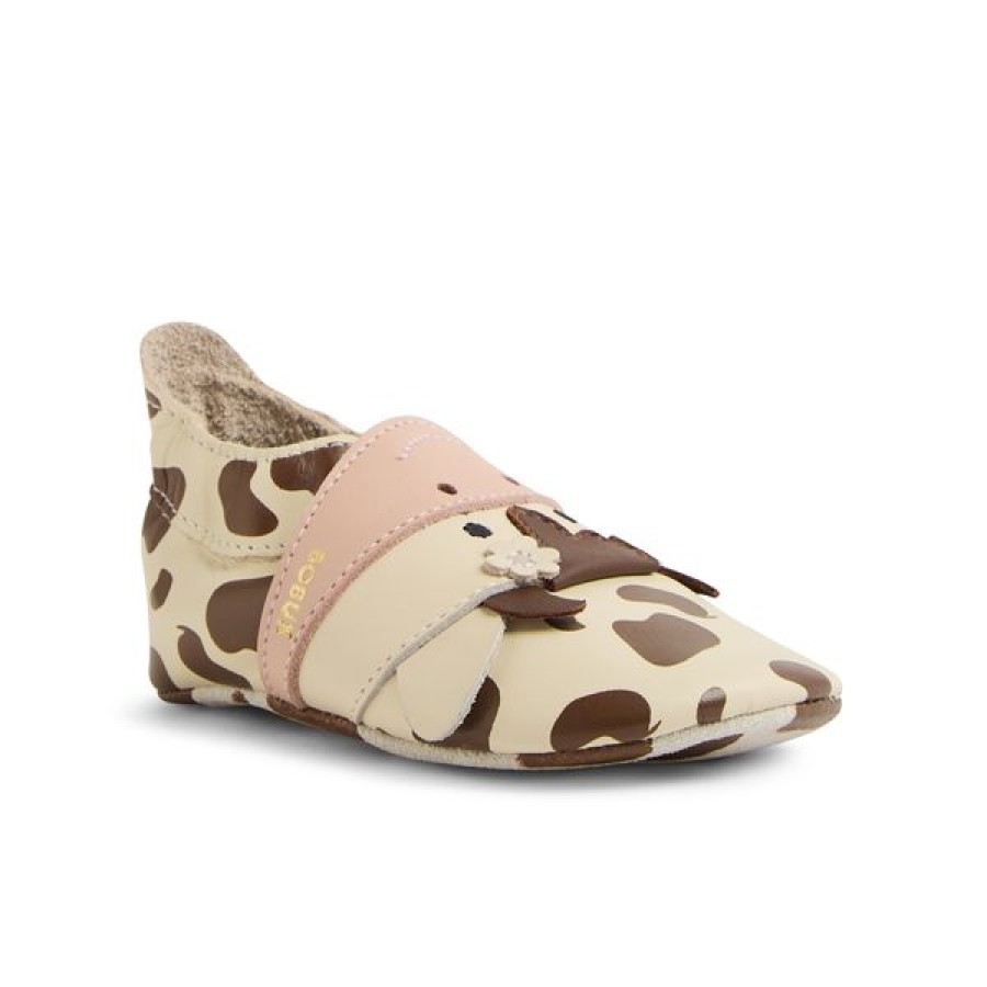 Bobux Ανατομικά Βρεφικά Παπούτσια Soft Sole Mooley Cow-White Swan-Black Coffee