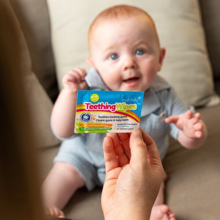 Brush-Baby Denta Wipes Βρεφικά Μαντηλάκια Φροντίδας Ούλων 0+