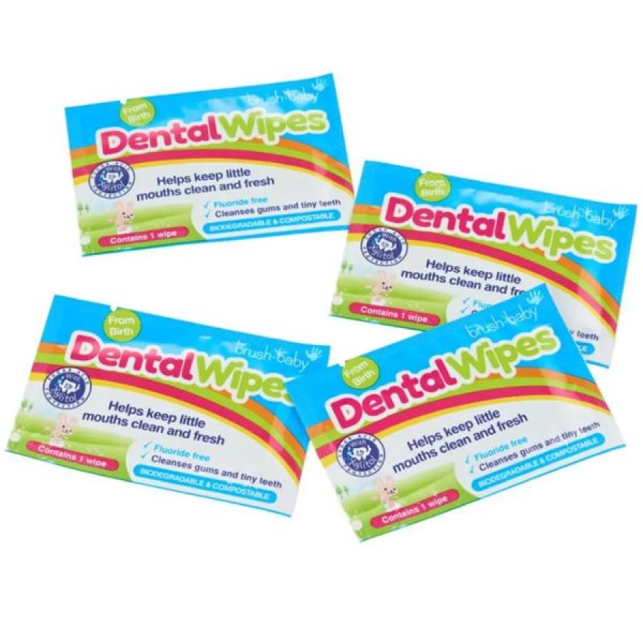 Brush-Baby Denta Wipes Βρεφικά Μαντηλάκια Φροντίδας Ούλων 0+