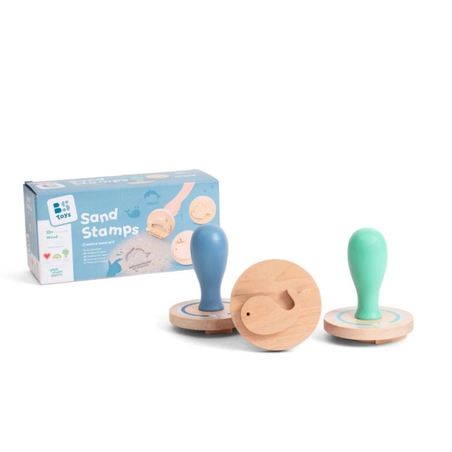 BS Toys Ξύλινες Σφραγίδες Δημιουργίας Σχεδίων Στην Άμμο