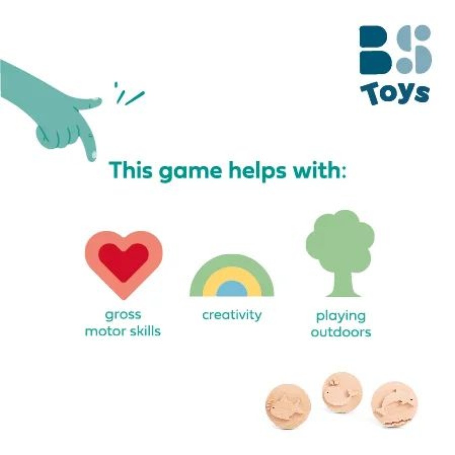 BS Toys Ξύλινες Σφραγίδες Δημιουργίας Σχεδίων Στην Άμμο