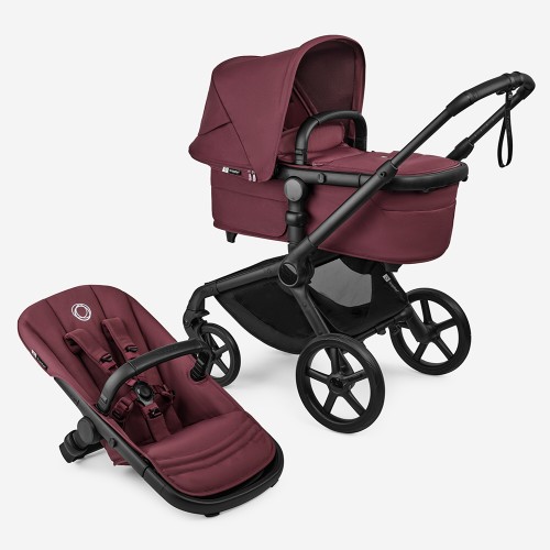 Bugaboo Καρότσι & Πορτ-Μπεμπέ Fox 5 Renew 2 σε 1 Black/Dark Cherry