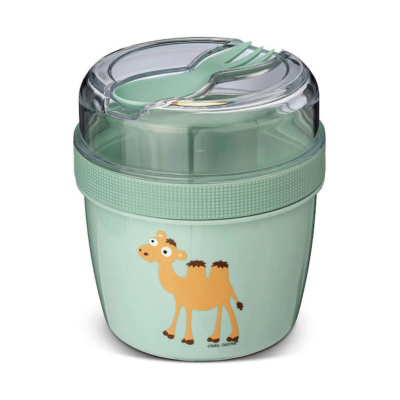 Παιδικό Φαγητοδοχείο με Δίσκο Ψύξης Carl Oscar N’ice Cup L 450ml Καμήλα Πράσινο