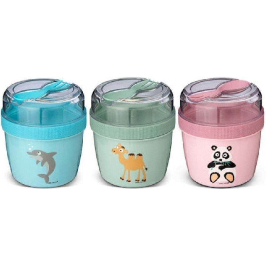 Παιδικό Φαγητοδοχείο με Δίσκο Ψύξης Carl Oscar N’ice Cup L 450ml Καμήλα Πράσινο