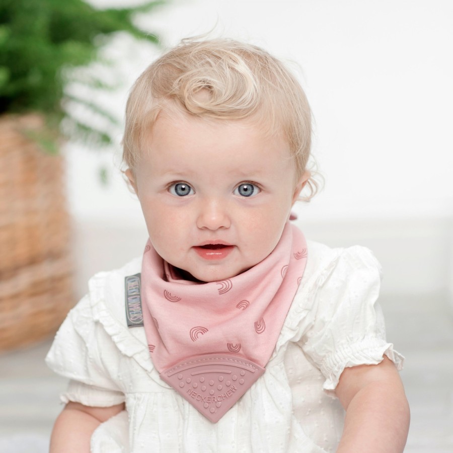 Σετ 2 Σαλιάρες Μπαντάνες Cheeky Chompers Dribble Bib Leopard & Rainbow