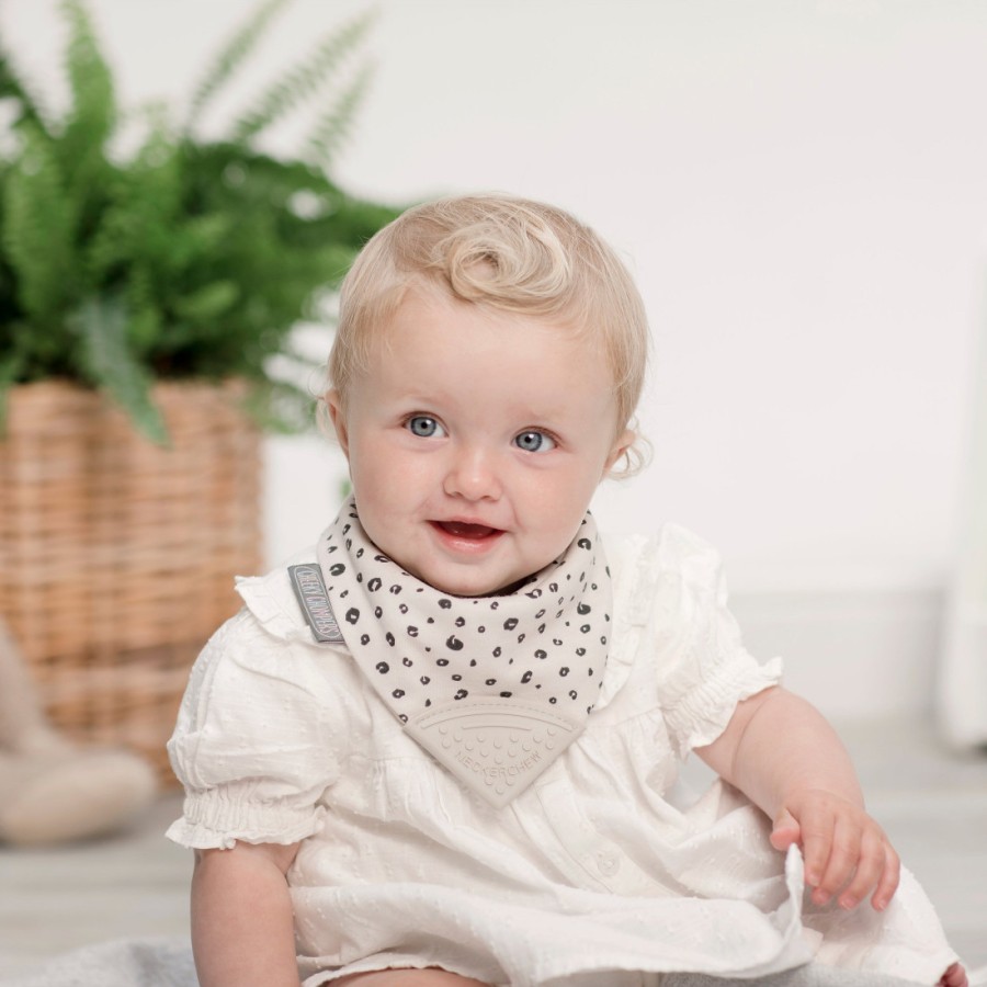 Σετ 2 Σαλιάρες Μπαντάνες Cheeky Chompers Dribble Bib Leopard & Rainbow