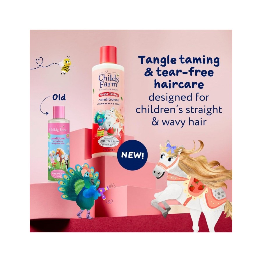 Childs Farm Παιδικό Conditioner Tangle Taming 250ML Strawberry & Mint