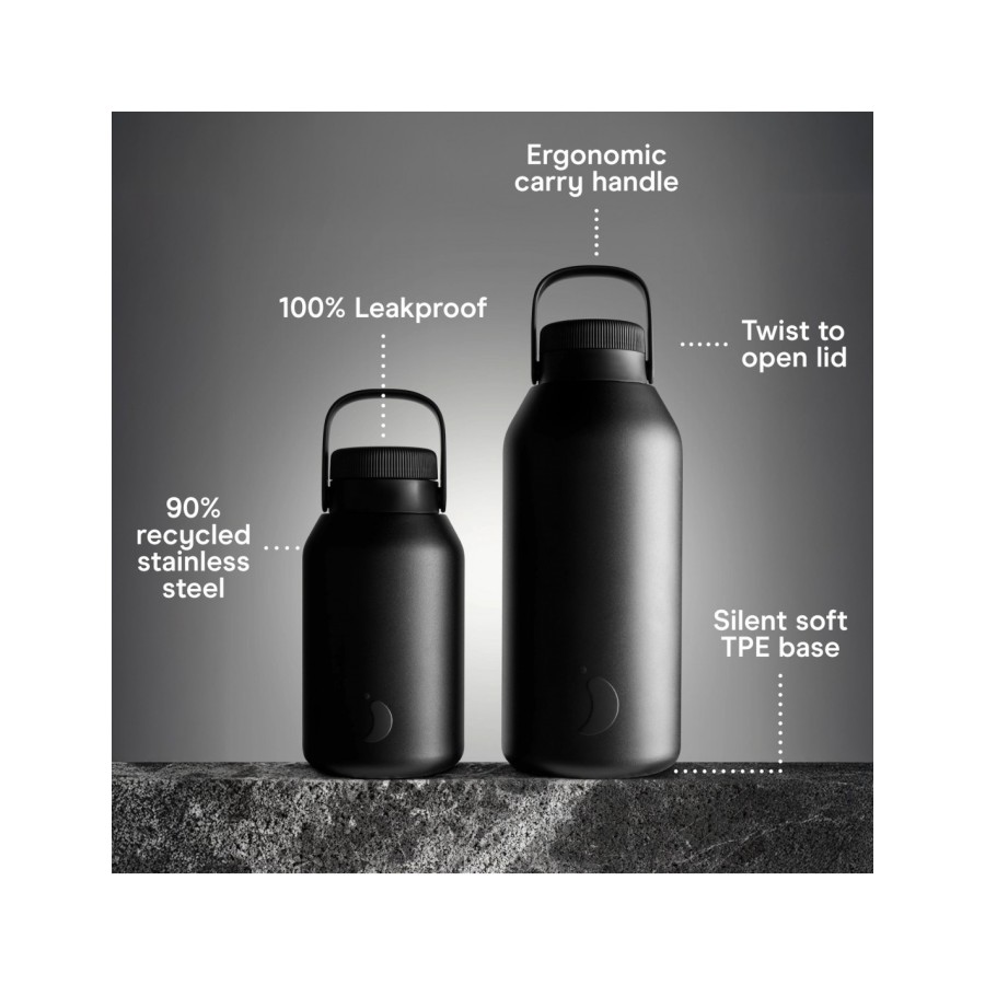 Chilly's Μεγάλο Μπουκάλι Θερμός Big Mouth Abyss Black 2L