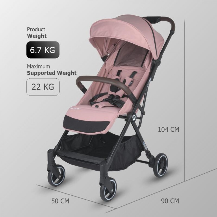 Αυτόματο Αναδιπλούμενο Καρότσι Sport Stroller Coccolle Smart Baby Melia Blush Rose
