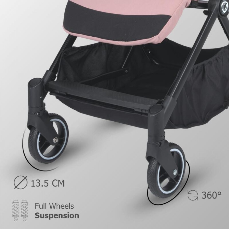 Αυτόματο Αναδιπλούμενο Καρότσι Sport Stroller Coccolle Smart Baby Melia Blush Rose
