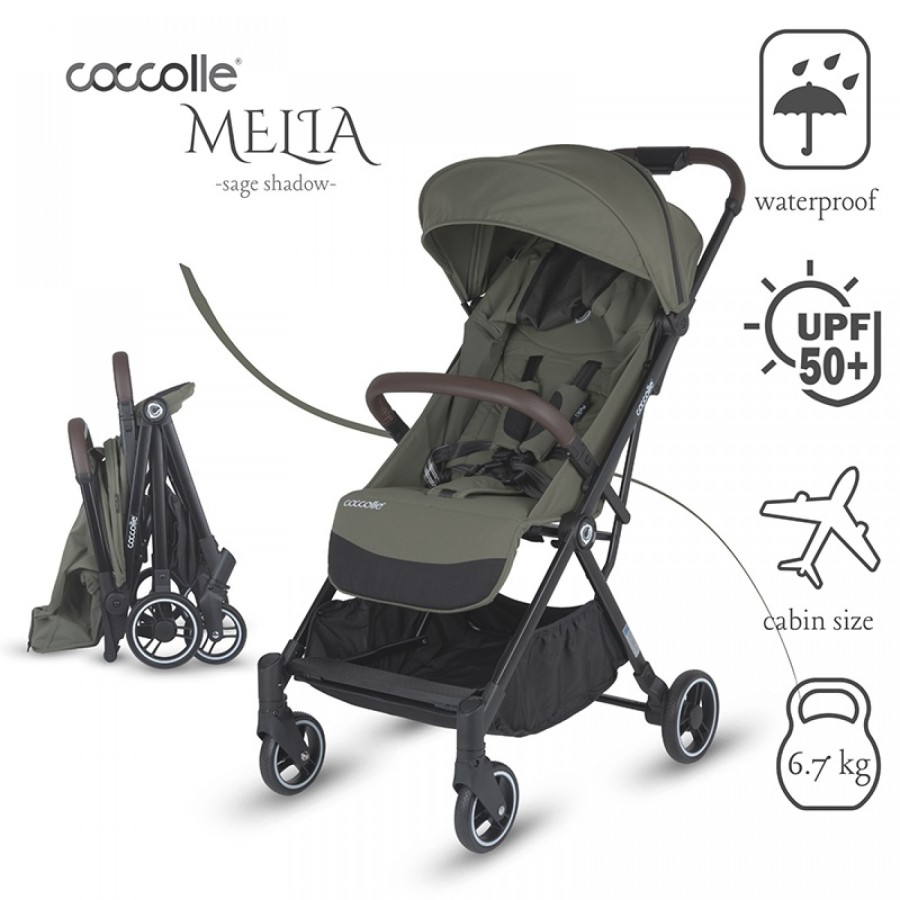 Αυτόματο Αναδιπλούμενο Καρότσι Sport Stroller Coccolle Smart Baby Melia Sage Shadow