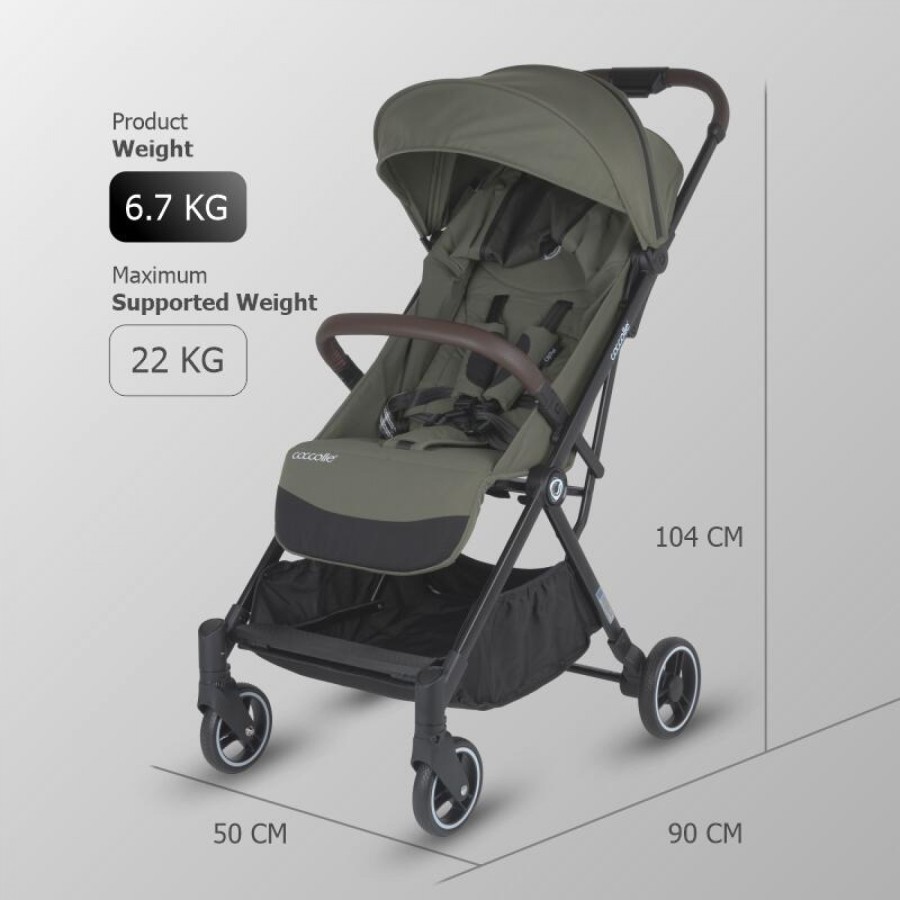 Αυτόματο Αναδιπλούμενο Καρότσι Sport Stroller Coccolle Smart Baby Melia Sage Shadow