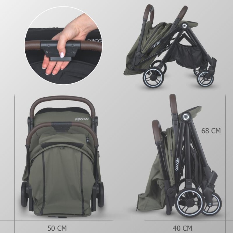 Αυτόματο Αναδιπλούμενο Καρότσι Sport Stroller Coccolle Smart Baby Melia Sage Shadow