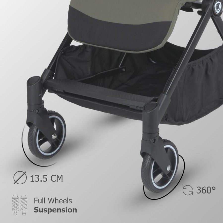 Αυτόματο Αναδιπλούμενο Καρότσι Sport Stroller Coccolle Smart Baby Melia Sage Shadow