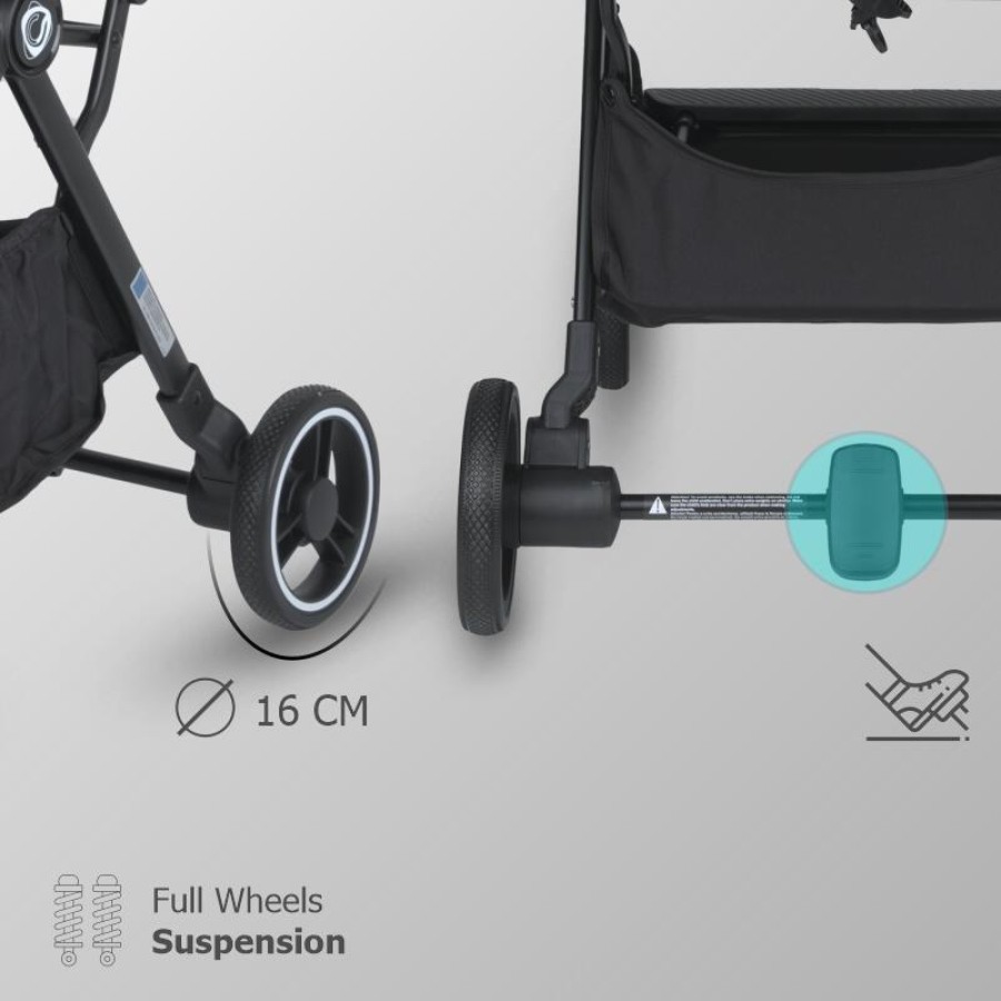 Αυτόματο Αναδιπλούμενο Καρότσι Sport Stroller Coccolle Smart Baby Melia Sage Shadow