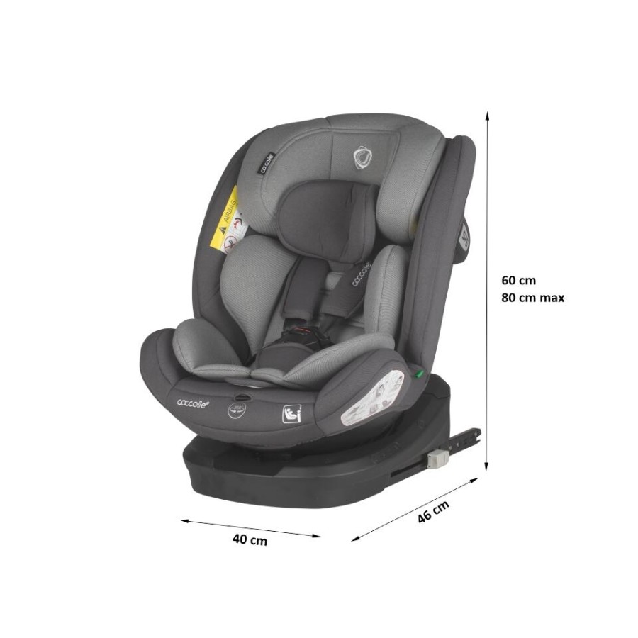 Coccolle Smart Baby Κάθισμα Αυτοκινήτου i-Size, isofix 40-150cm 360° Nyota Diamond Black 0-36kg