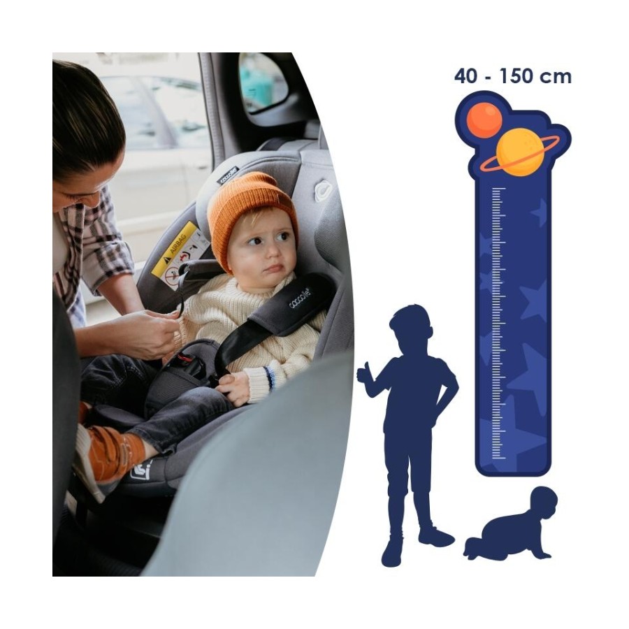 Coccolle Smart Baby Κάθισμα Αυτοκινήτου i-Size, isofix 40-150cm 360° Nyota Diamond Black 0-36kg