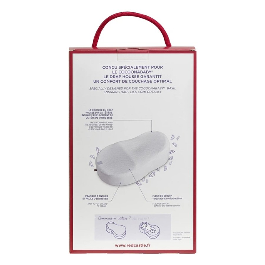 Beaba Σεντόνι με Λάστιχο για Φωλιά Cocoonababy Fleur de Coton White