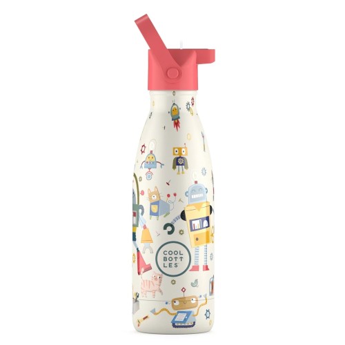 Cool Bottles Ανοξείδωτο Παιδικό Μπουκάλι Θερμός Άτακτα Ρομπότ 350ml