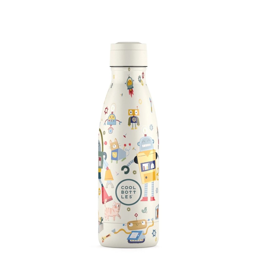 Cool Bottles Ανοξείδωτο Παιδικό Μπουκάλι Θερμός Άτακτα Ρομπότ 350ml